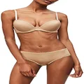Calvin Klein Women's Seductive Comfort Tailored Lift Demi Bra Dune 32B Beige