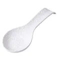 Ceramic Spoon Rests for Kitchen, Spoon Rest for Stove Top Countertop Utensil Rest Ladle Spoon Holder, White