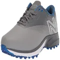 New Balance Men's Fresh Foam X Defender SL Golf Shoe, Grey/Blue, 8