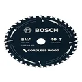 Bosch 1x Cordless Wood Circular Saw Blade (for Softwood, Hardwood, Timber, Ø 210 mm - 8 1/4 inch, 40 Teeth, Bore 25mm, +2x Reduction Rings, Professional Accessories for Circular Saws from Most Brands)