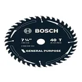Bosch Accessories 1x General Purpose Circular Saw Blade (for Softwood, Hardwood, Ø 184 mm - 7 1/4 inch, 40 Teeth, +2x Reduction Rings, Professional Accessories for Circular Saws from Most Brands)