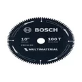 Bosch 1x Multi Material Circular Saw Blade (for Metal, Plastics, Wood, Ø 254 mm - 10 inch, 100 Teeth, Bore 30 mm, +4x Reduction Rings, Professional Accessories for Circular Saws from Most Brands)