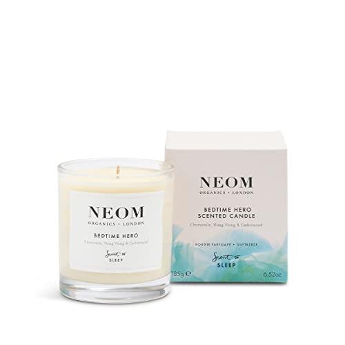 Neom- Bedtime Hero Luxury Candle, 1 Wick | Ylang Ylang & Chamomile | Essential Oil Aromatherapy Candle |Scent to Sleep