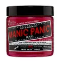 MANIC PANIC Hot Hot Pink Hair Dye - Classic High Voltage - Semi Permanent Cool-toned Medium Neon Pink Hair Color That Glows In Blacklight - Vegan, PPD & Ammonia Free (4oz)