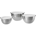 AmazonBasics Stainless Steel Mixing Bowls, Set of 3