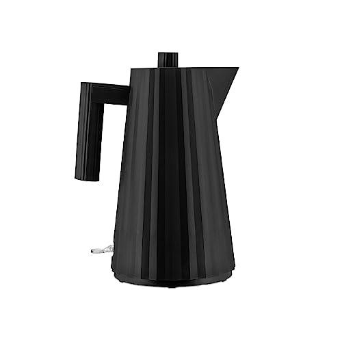 Alessi Plissé MDL06 B Electric Kettle Made of Thermoplastic Resin, European Plug 2400W, 170cl, Black