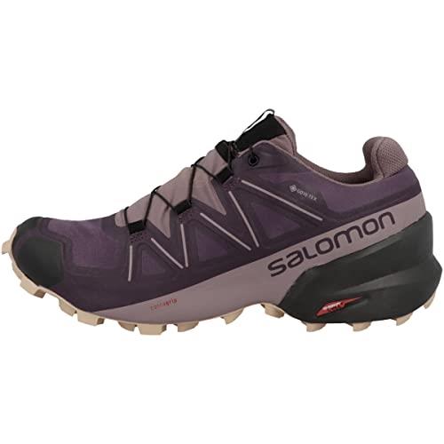 Salomon Women's Speedcross 5 Gore-TEX Trail Running Shoes, Mysterioso/Quail/Sirocco, 6 US