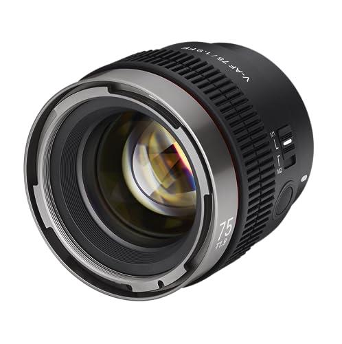 Samyang T1.9 V-AF Lens for Sony FE Full Frame, 75 mm Focal Length
