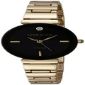 Anne Klein Women's AK/2434BKGB Diamond-Accented Gold-Tone Bracelet Watch