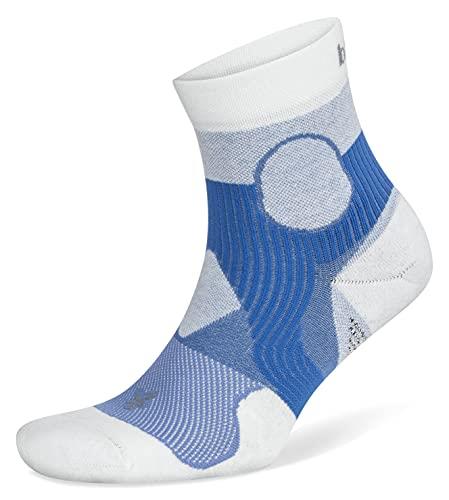 Balega Support Quarter Socks, Blue/White, Small