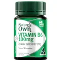 Nature’s Own Vitamin B6 100mg Tablets 60 - Vitamin B Reduces PMS Symptoms - Supports Healthy Red Blood Cell & Energy Production - Maintains Mental Function - Supports Healthy Immune System Function