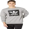 adidas Originals Men's Blackbird Crewneck Sweatshirt, Heather/Black/White, Small