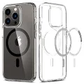 SPIGEN Ultra Hybrid Mag Case Designed for Apple iPhone 13 Pro (2021)[6.1-inch] MagSafe Compatible Magnetic Ring Air Bumper Hard Cover - Black
