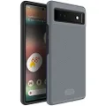 TUDIA DualShield Grip Designed for Google Pixel 6a Case (2022), [MergeGrip] Shockproof Military Grade Dual Layer Slim Protective Case for Pixel 6a (Gray)