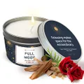 MAGNIFICENT 101 Full Moon Aromatherapy Candle - Sage Frankincense Sandalwood Rose Cedar Scented Natural Soybean Wax Tin Candle