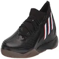adidas Unisex Predator Edge.3 Indoor Soccer Shoe, Core Black/White/Vivid Red, 11 US Men