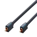 Clicktronic Male to Male Cinch Coaxial Audio Mono RCA Cable, Black, 1 Metre Length