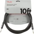 Fender Professional Series Instrument Cable - 10 ft - STR/STR - Black