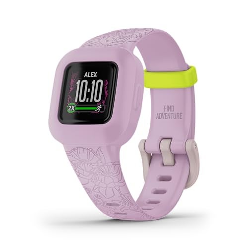 Garmin Vivofit Jr. 3, Kids Fitness/Activity Tracker, Lilac Floral