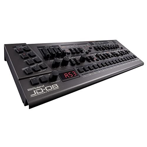 ROLAND JD-08 Sound Module Boutique Synthesizer – Compact, Modern Reissue of the Legendary ROLAND JD-800 from the 90s with New Effects, Polyphonic Sequencer, and More,Black
