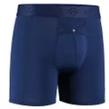 Crossfly Men's Underwear IKON 6" Boxer Shorts 24 Hour Comfort & Innovative Clever Access. Breathable & Soft., Navy, Medium