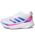 adidas Men's Adizero Sl Running Shoe, White/Lucid Blue/Lucid Fuchsia, 8.5 US