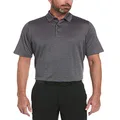 Callaway Men's Swing Tech Ventilated Golf Polo Shirt, Black Heather, Large