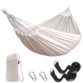 Anyoo Garden Cotton Hammock Comfortable Fabric Hammock with Tree Straps for Hanging Durable Hammock Up to 660lbs Portable Hammock with Travel Bag,Perfect for Camping Outdoor/Indoor Patio Backyard