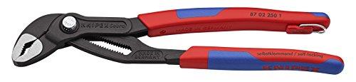 KNIPEX Tools - Cobra Water Pump Pliers, Multi-Component, Tethered Attachment (8702250TBKA)