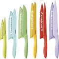 Cuisinart 12-Piece Ceramic Coated Color Knife Set with Blade Guards, Multicolored