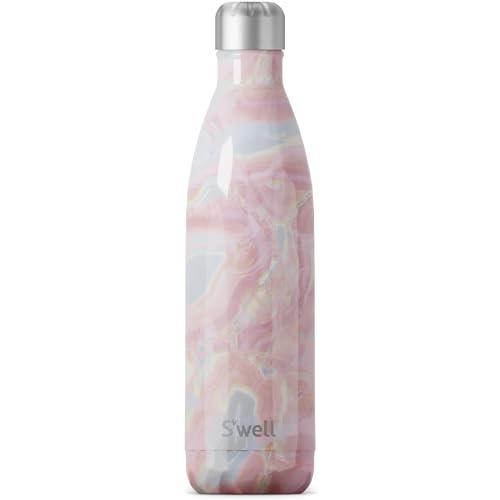 S'well Geode Rose Eats Stainless Steel Insulated Bottle, Pink, 750 ml Capacity