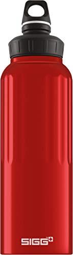 SIGG - Aluminium Sports Water Bottle - WMB Traveller Dark Red - Climate Neutral Certified - Suitable for Carbonated Beverages - Leakproof - Lightweight - BPA Free - 1.5L