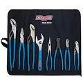 Channellock TOOL ROLL-8 8 Piece Professional Pliers Set w/Tool Roll | Fast Release Vinyl Pouch Features Long Nose, Diagonal Cutter, Linemen's, End Cutting, Adj Wrench & Tongue and Groove (3), Blue