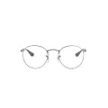Ray-Ban RX3447v Round Metal Prescription Eyeglass Frames, Matte Gunmetal/Demo Lens, 50 mm