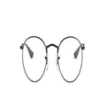 Ray-Ban Rx3447v Round Metal Prescription Eyeglass Frames, Matte Black/Demo Lens, 47 mm