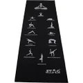 STAG YOGA MANTRA ASANA BLACK SILVER MAT WITH BAG, 6mm