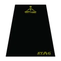 STAG YOGA MANTRA PLAIN BLACK GOLDEN MAT WITH BAG, 4mm
