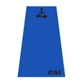 Stag Yoga Mantra Plain Blue Mat (8 mm) With Bag | Home and Gym Use for Men and Women | With Cover