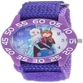 Disney Frozen Kids' Plastic Time Teacher Analog Quartz Nylon Strap Watch, Purple, Dark Purple, Casual Watch