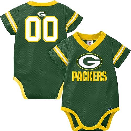 NFL Green Bay Packers Baby-Boy Dazzle Bodysuit, Team Color, 6-12 Months (138781160PKR612-308)
