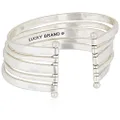 Lucky Brand Multi-Row Cuff Bracelet, Silver, One Size, Metal