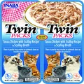 Inaba Cat Twin Packs Tuna Chkn Scallop Broth Cat Treat, 80 g
