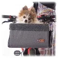 K&H PET PRODUCTS Universal Bike Pet Carrier for Travel, Cat and Dog Bicycle Baskets, Classy Gray Small 9 X 12.5 X 8 Inches