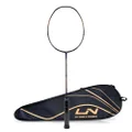 Li-Ning G - Force Superlite Max 9 Carbon Graphite Unstrung Badminton Racket with Full Racket Cover (Navy/Gold) | for Intermediate Players | 80 Grams | Maximum String Tension - 30lbs