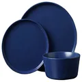 Stone Lain Chelsea Stoneware 24-Piece Round Dinnerware Set, Blue