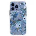 Rifle Paper Co - Case for iPhone 13 Pro Max - 10 ft Drop Protection - Gold Foil Accents - 6.7 Inch - Garden Party Blue