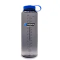 Nalgene Sustain Tritan BPA-Free Water Bottle Made with Material Derived from 50% Plastic Waste, 48 OZ, Wide Mouth, Grey