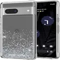 Case-Mate Twinkle Ombre Case Protective Case for Google Pixel 7a Case Glitter [3 m Drop Protection] Made for Google Certified | Pixel 7a Glitter Case | Made from Recycled Material | Transparent