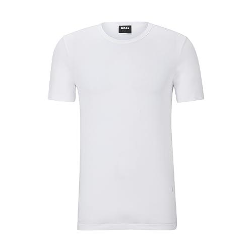 Hugo Boss BOSS Men's T-Shirt Rn 2p Co/El 10194356 01, White, Large