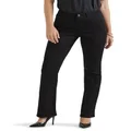 Lee Women's Flex Motion Regular Fit Bootcut Jean, Black, 6